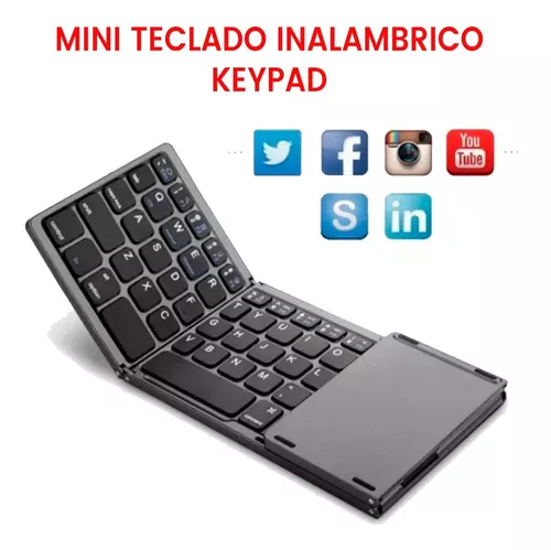 Mini Teclado  Con Panel Táctil Inalámbrico Plegable